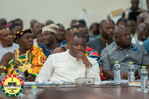 Minister of Roads and High­ways, Kwame Governs Agbodza