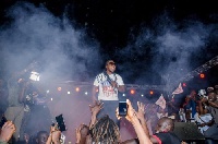 Ghanaian Rapper,Edem performing on stage