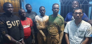 Some of the illegal miners arrested during their operation
