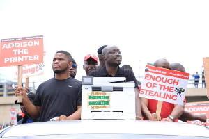 Some leaders of the NDC during the first edition of the demo in Accra