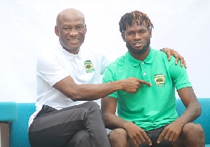 Kalo Ouattara (right) and Coach Prosper Ogum