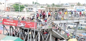 The Kaneshie Footbridge has been closed for urgent rehabilitation works