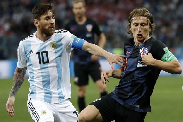 Argentina's Lionel Messi and Croatia captain, Luka Modric