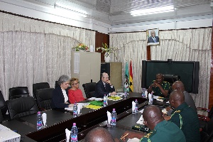 A delegation from Frontex with the Comptroller-General of Immigration (CGI), Mr. Kwame Asuah Takyi