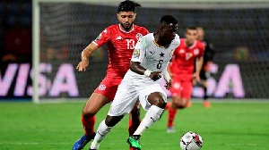 Black Stars midfielder, Afriyie Acquah (in white)