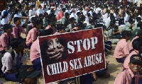 A group of anti child abuse campaigners at a gathering