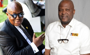 Former President Akufo-Addo [L] hailed for supporting Ibrahim Mahama's [R] Damang deal