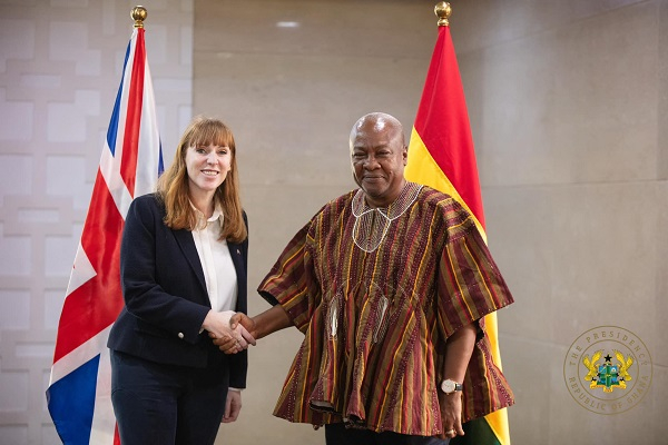 UK Deputy Prime Minister, Angela Rayner, and President John Dramani Mahama