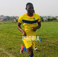Mohammed Alhassan training with Hearts of Oak.
