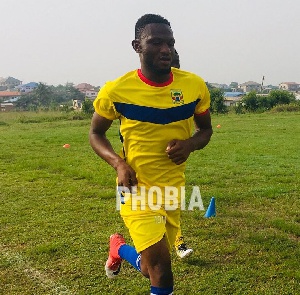 Mohammed Alhassan training with Hearts of Oak.