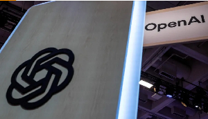 An OpenAI logo is displayed at Moscone Center during the Dreamforce 2026 technology summit