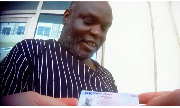 Mwesigwa showed The BBC his UK driving licence and said he was a former London bus driver