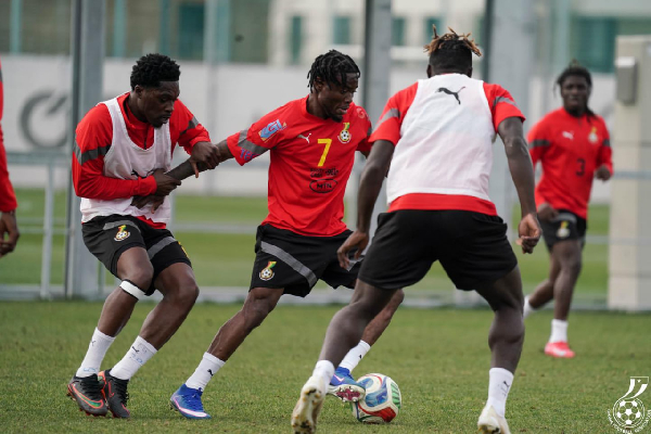 Fatawu Issahaku (M) is seen here displaying some skills during the training