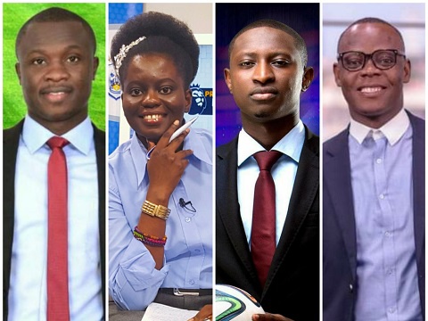 Sports Journalists (from L to R) - Saddick Adams, Angela Akua Asante, Thierry Nyann, Fentuo Tahiru