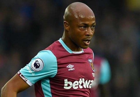 Andre Ayew is yet to exhibit a spectacular performance for West Ham this season