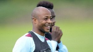 Andre Ayew West Ham Football Training