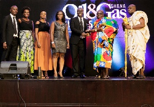 Vivo Energy Ghana team receiving their award