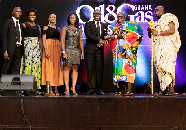 Vivo Energy Ghana team receiving their award