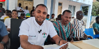 Dr Stanley Nelvis Glate, a senior lecturer at the Ho Technical University (L)