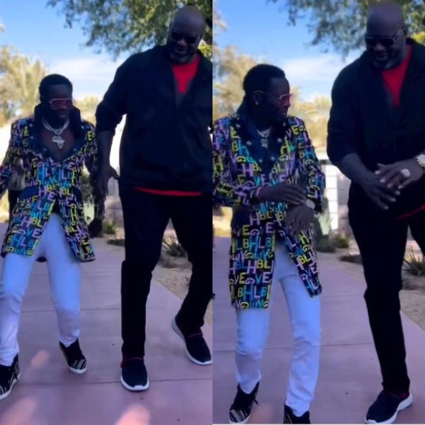 Michael Blackson teaches Shaq to dance