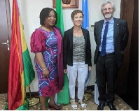 Foreign Minister (left) with the Head of the EU Delegation to Ghana (middle)