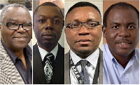 From L to R: Isaiah Miguel Blankson, Dr Richard Damoah, Dr Ave Kludze Jr, and Dr Ashitey Trebi-Ollen