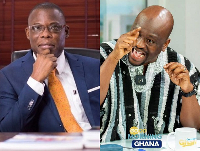 Fifi Kwetey (L) has been cautioned over his remarks by Hamza Suhuyini (R)