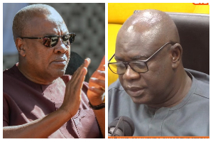 According to Alhaji (R), some individuals allegedly provided financial support to Mahama (L)
