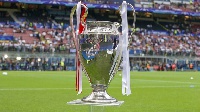 A photo of the Champions League trophy