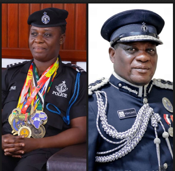 Photo collage of Grace Mintah and IGP