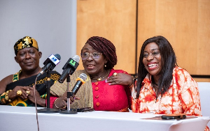 Catherine Afeku (R) with Abla Dzifa Gomashie (L), the Minister of Tourism