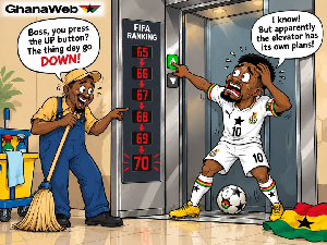 Ghana drops from 65th to 70th in latest FIFA world rankings