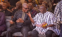 An old photo of Dr Mahamudu Bawumia with John Dramani Mahama
