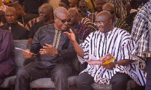 An old photo of Dr Mahamudu Bawumia with John Dramani Mahama