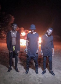 E.L, Pappy Kojo and Joey B performing 