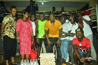 Officials from GBA with Tagoe and Baffour Gyan, brother of Asamoah Gyan
