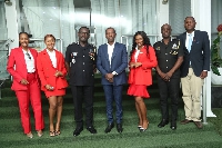 CEO of Kenpong Travel and Tours, Kennedy Agyapong (4th from left)