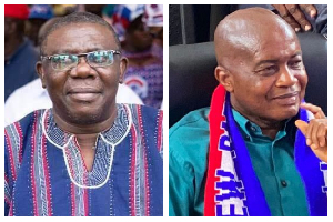 A photo collage of Danquah Smith Buttey and Stephen Ayensu Ntim