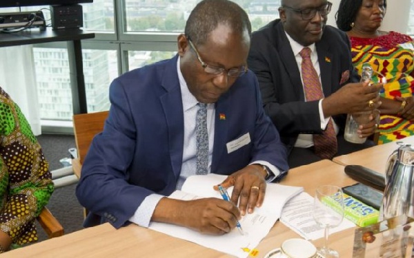 Joseph Boahen Aidoo, CEO of COCOBOD signed the deal