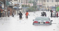 Parts of Accra flooded after Wednesday's downpoor