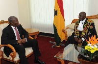 File photo: Amissah-Arthur in a chitchat with the Speaker of Parliament, Rt. Hon. Edward Doe Adjaho.