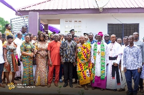 The MP and other dignitaries at the commissioning