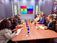 Kofi Adams in a meeting with the Russian sports ministry