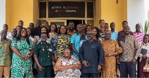 Members of  Beyond the Return Secretariat and  Akwasi Agyeman in a group picture