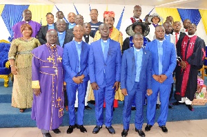 The newly ordained Pastors with the leadership of the church and other dignitaries.