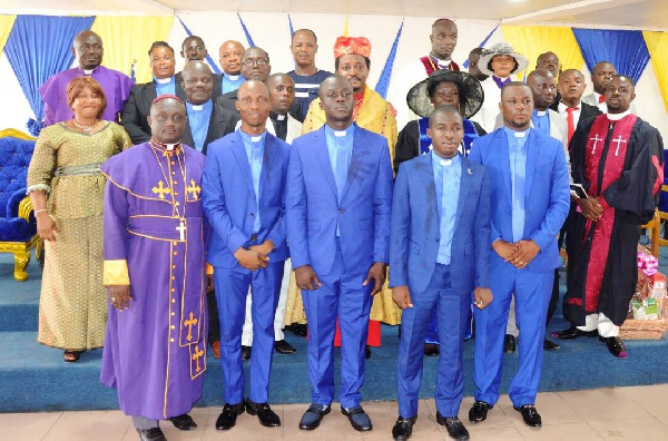 The newly ordained Pastors with the leadership of the church and other dignitaries.