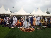 Muslim faithful at the eid grounds