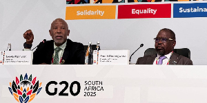 Governor of the SA Reserve Bank, Lesetja Kganyago, and South African Finance Minister Godongwana