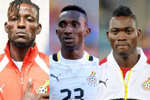 Benjamin Asare (L), Harrison Afful (M) and Christian Atsu