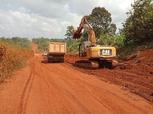 The road under construction